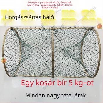 MOBAI Nylon összecsukható horgászketrec — automatikus összecsukható háló halak számára