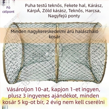 MOBAI Nylon összecsukható horgászketrec — automatikus összecsukható háló halak számára