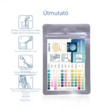 Lefu 11 az 1-ben akváriumi vízminőség-tesztcsík – keménység, pH, ammónia, maradék klór, nitrit