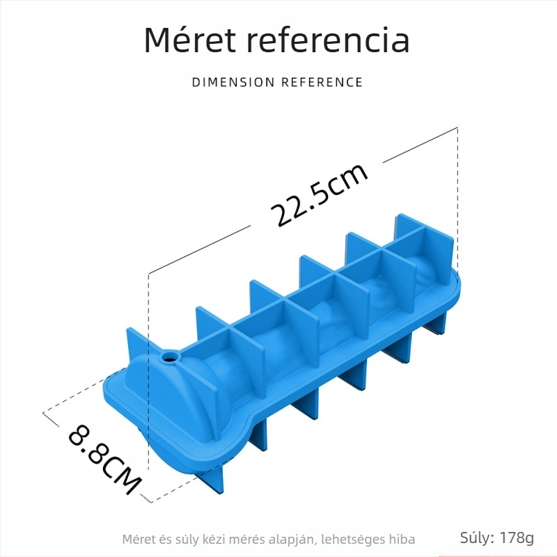 Szilikon jégkészítő forma fedéllel, automata zárás, könnyű demoldás, nyomtatott logó, licencelhető magáncímke