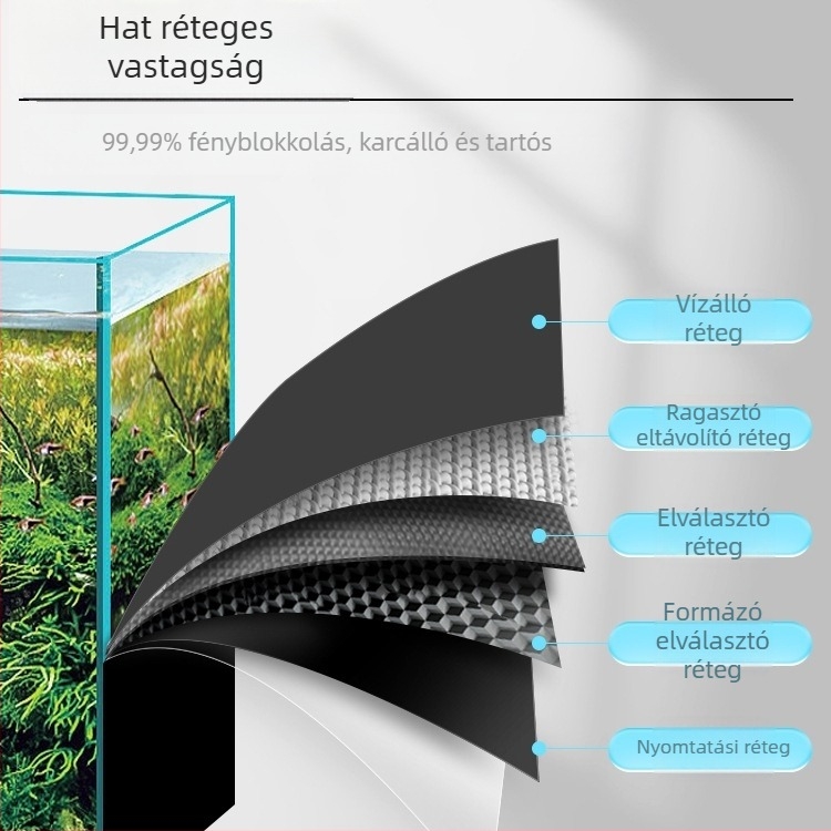 Akvárium háttere - öntapadós, mintázat 69850, nappalira, matt üveg dekorációs fólia