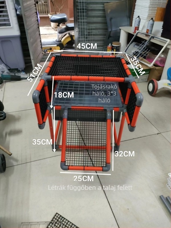Teknős tojásrakó medence hálós pihenőplatform íves menedékház tenyésztéshez és egyéb célokra