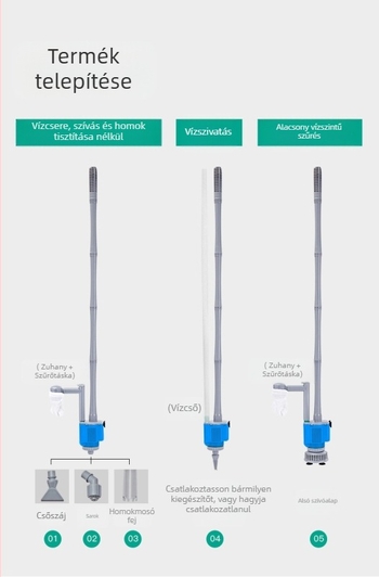 Yibang EB-029 Alacsony feszültségű, frekvenciaváltós akváriumi vízcsere készülék homoktisztító funkcióval, 32 darabos csomag