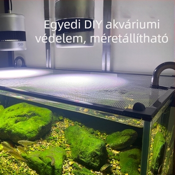Anti-ugrás háló fedél akváriumok és terráriumok számára | PVC háló fedél halak és teknősöknek (Anyag: PVC; Használat: akvárium/terrárium; Funkció: menekülés elleni védelem)
