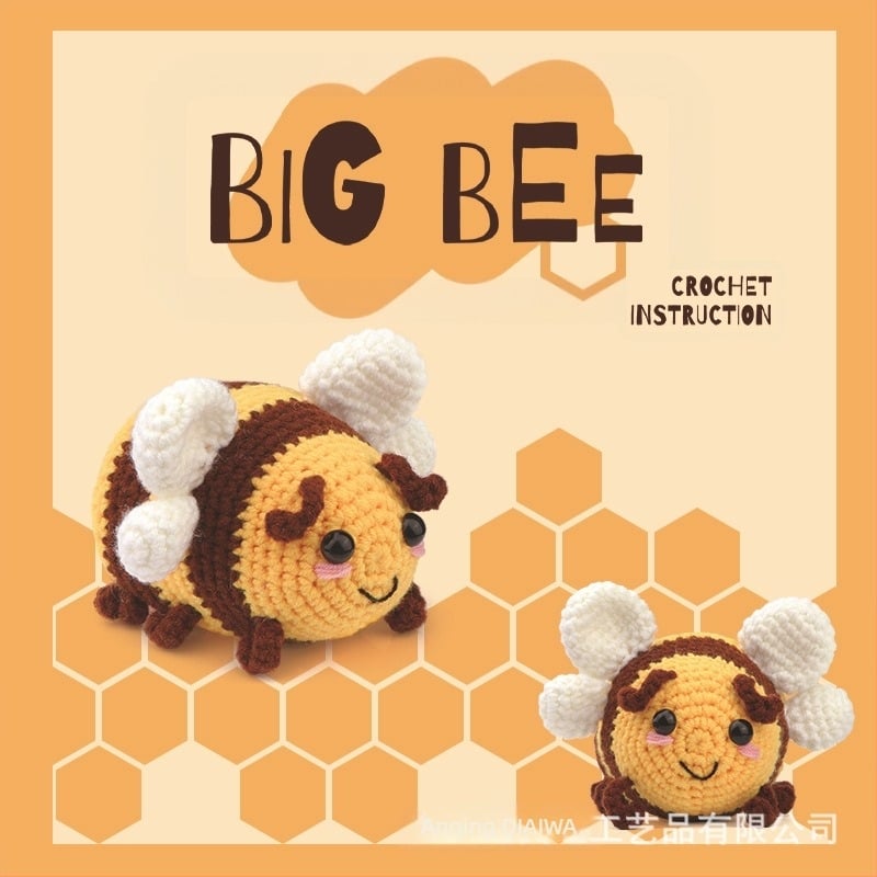 DIY horgolási készlet babáknak – 50% gyapjú, 24s fonal, 4 szál, worsted sodrás