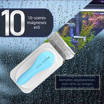 Jingye akvarisztikus mágneses tisztító kefével üvegfelületekhez — erős szívás, felakasztható, műanyag test, algák eltávolítása
