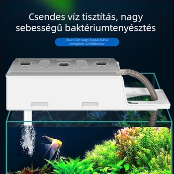 Akváriumi 3-in-1 merülőpumpa a szűréshez és oxigénnel való dúsításhoz — ABS anyag, három az egyben kialakítás, Xuan Song márka (ABS; Funkció: hullámokat kelt és oxigénez; Fő cél: szűrés és oxigénnel való dúsítás; Stílus: három az egyben merülőpumpa)