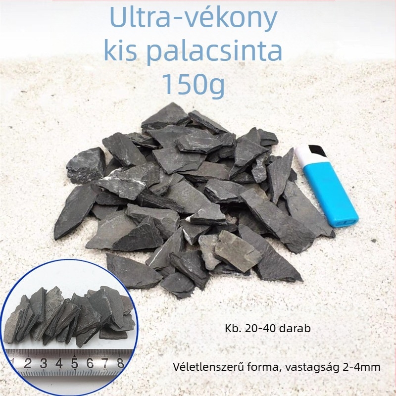 Teknős terrárium: napozó platforma kőlemezekből, dekoratív kövek