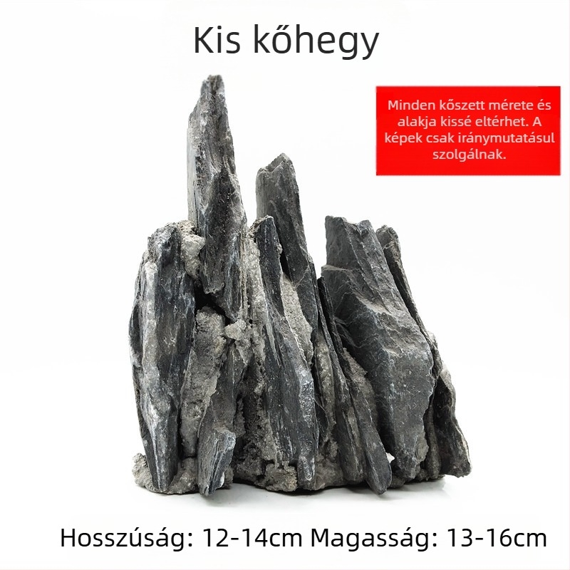 Teknős terrárium: napozó platforma kőlemezekből, dekoratív kövek