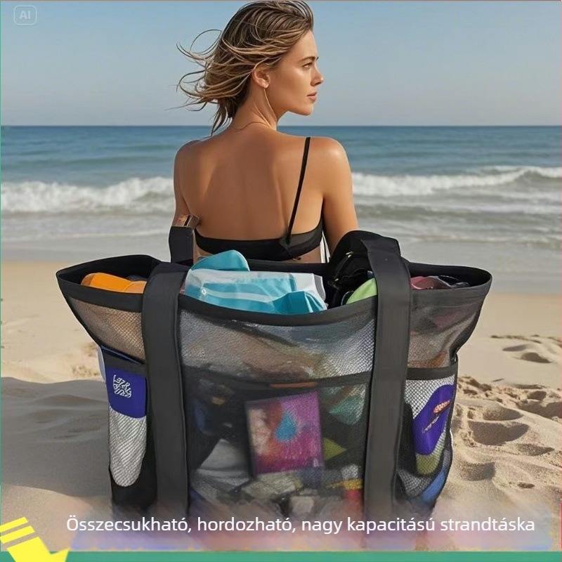 Yulan strandtáska (kézitáska-stílus, poliészter, többfunkciós, utazásra kész)