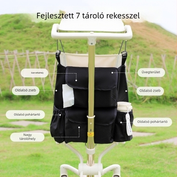 Lan feilin T2 babakocsi szervező: tárolókosár, tároló táska, üléspárna és hátizsák-stílusú hordozó • Kód: 20250529 • Kategória: Részek • Anyag: Egyéb • Márka: Lan feilin