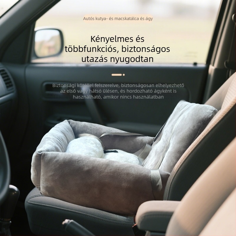 Univerzális autós macskaodú, textil anyagból, minden évszakos szállítóval, fogantyúval