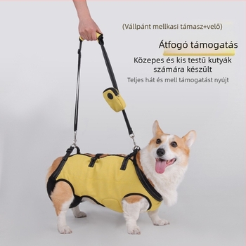 Kutyák mellkas- és hátsó hámja, állítható, poliészter anyagú