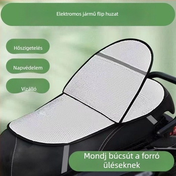 Elektromos jármű ülésvédő huzat, napvédelem, nyári hőszigetelés, égési sérülések elleni védelem, vízálló, univerzális motorkerékpárokhoz
