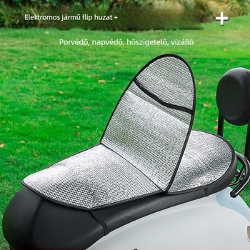 Elektromos jármű ülésvédő huzat, napvédelem, nyári hőszigetelés, égési sérülések elleni védelem, vízálló, univerzális motorkerékpárokhoz