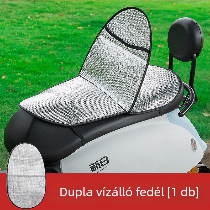 Elektromos jármű ülésvédő huzat, napvédelem, nyári hőszigetelés, égési sérülések elleni védelem, vízálló, univerzális motorkerékpárokhoz