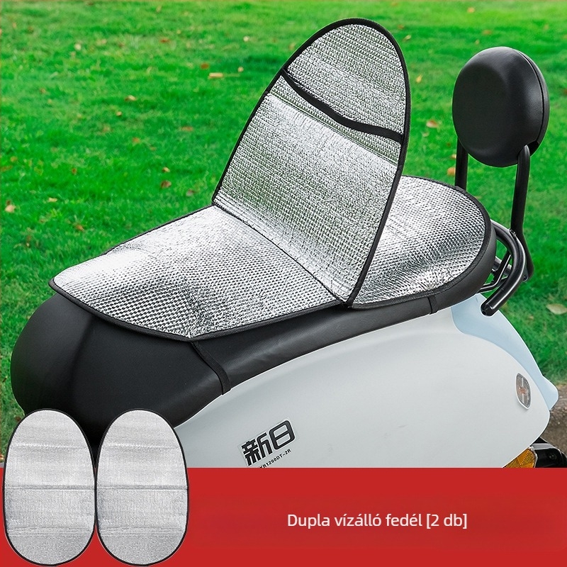 Elektromos jármű ülésvédő huzat, napvédelem, nyári hőszigetelés, égési sérülések elleni védelem, vízálló, univerzális motorkerékpárokhoz