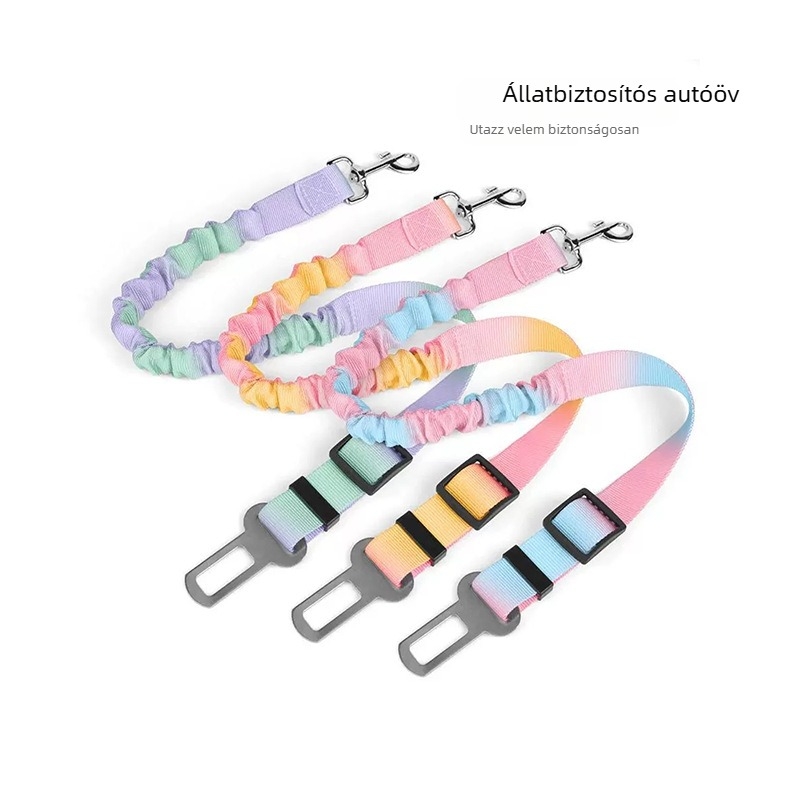 Nylonból készült autós kutyapóráz – kinyújtható biztonsági öv-stílusú póráz, kategória: háziállat-láncok és kötelek