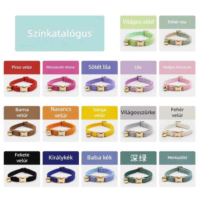 Macska nyakörv korduró anyagból, lézerrel gravírozott név, márka Thousand Years Old