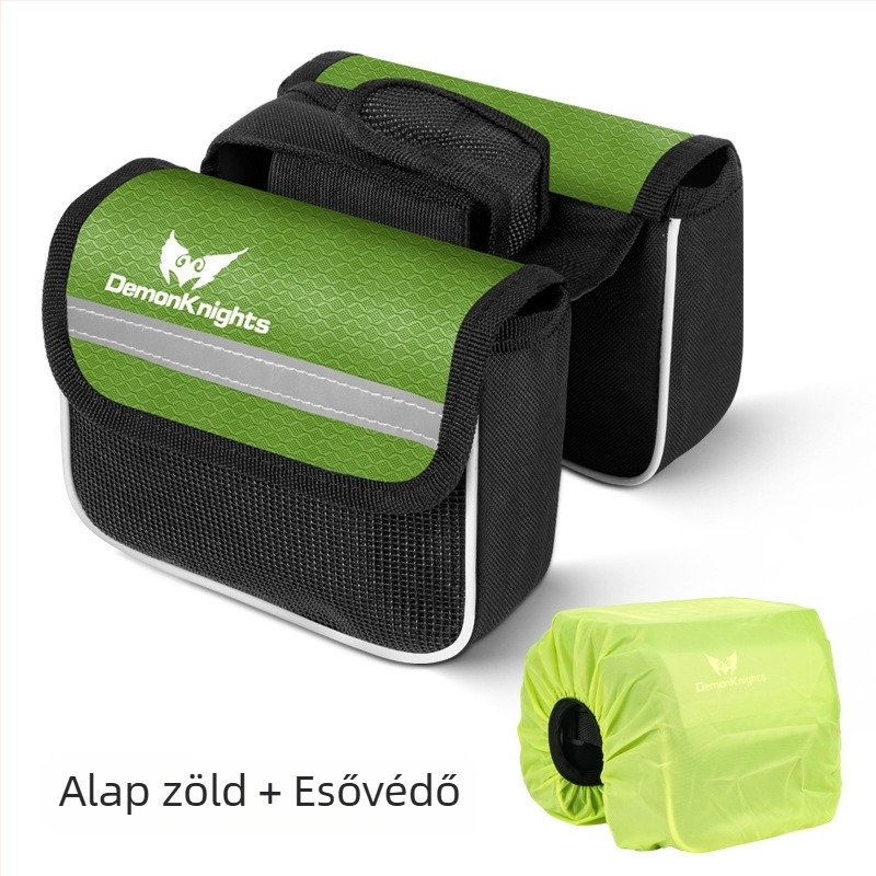 MTB kerékpár táska érintőképernyős zsebbel, 2,2 L kapacitás, modell HFG-0130, 600D rhombus anyag, Magic Knight/DemonKnights