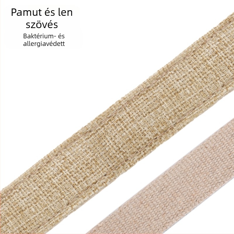 Kutyanyakörv lenanyagból, állítható, csattal záródó, kovboj stílus