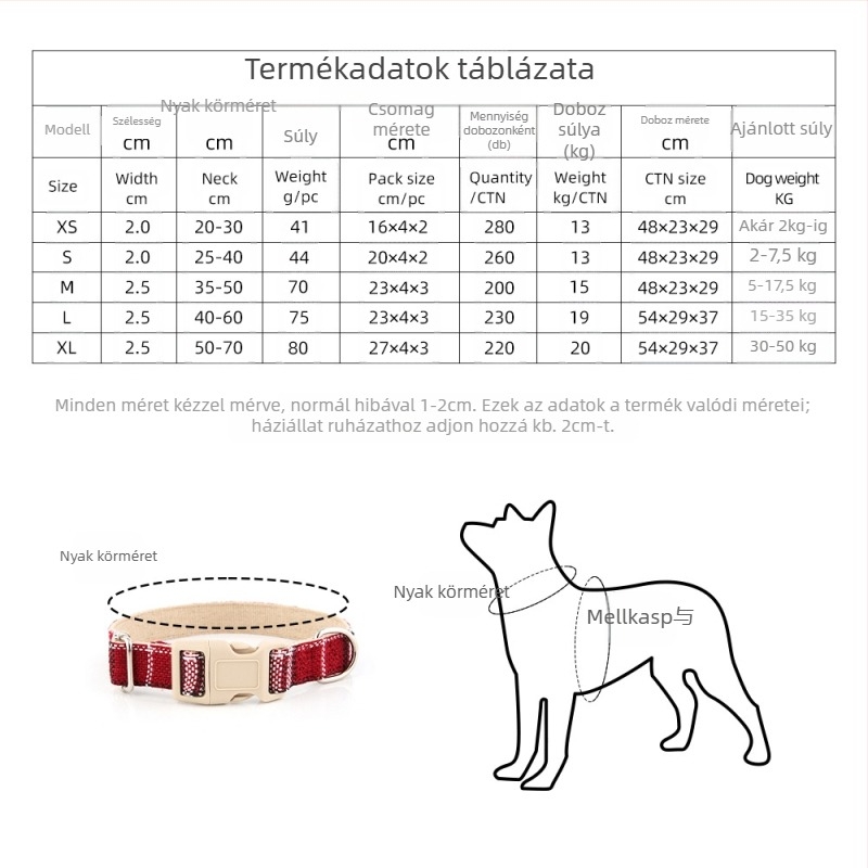 Kutyanyakörv lenanyagból, állítható, csattal záródó, kovboj stílus
