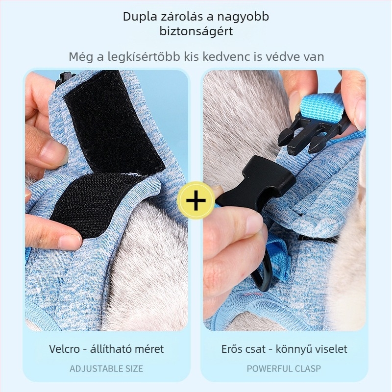 Da Da Bear quilted macska mellény hám