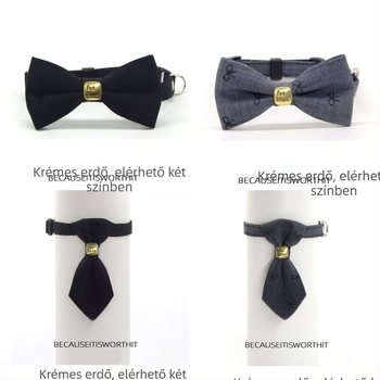 Kutya- és macska nyakörv masnis díszítéssel — Általános használat, Anyag: Egyéb, Nem importált, IP engedély nélküli