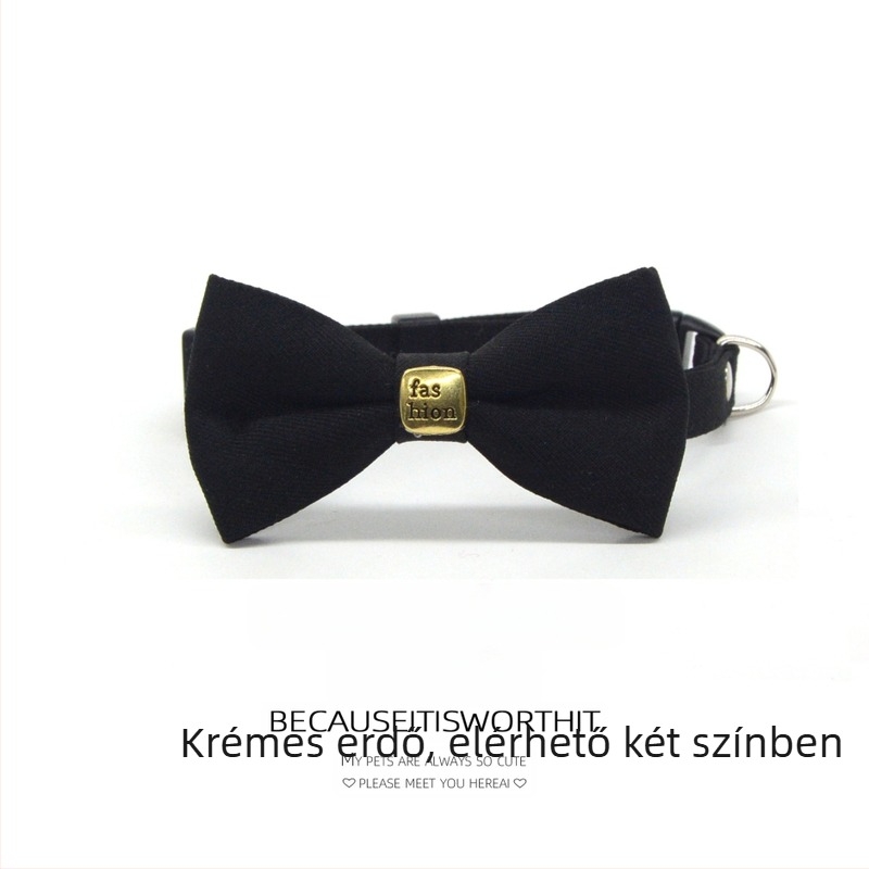 Kutya- és macska nyakörv masnis díszítéssel — Általános használat, Anyag: Egyéb, Nem importált, IP engedély nélküli