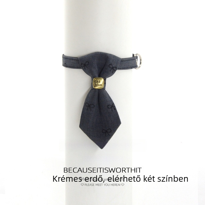 Kutya- és macska nyakörv masnis díszítéssel — Általános használat, Anyag: Egyéb, Nem importált, IP engedély nélküli