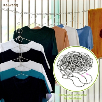 Rozsdamentes acél ruhaszárító, összecsukható, szélálló, balkonos használatra, tárolólánccal