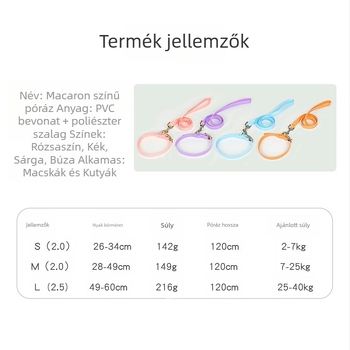 PVC vízálló kutyapóráz – Zichen (Pet) – vontatószalag; csomagolás 200