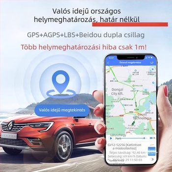 OBD nyomkövető B66 Baidu térképpel, GPS pontosság 5 m, 6 riasztási mód, vízálló, külső táplálás OBD-n keresztül