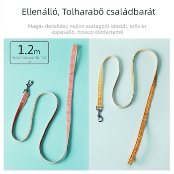 Ta-da Bear Poliészter Kutyalánc Hám Stílusban, Koreai Stílusú Kétszínű Kockás Mintázat, Zhejiang Eredet