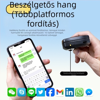 AI-alapú Bluetooth fülhallgató többnyelvű szinkron tolmácsolással, ANC zajcsökkentéssel, 10 m hatótávolság, Bluetooth 5.0, IPX4, fülbe illeszkedő sztereó, 4–8 óra üzemidő, K5