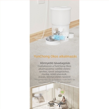 G5J Habas időzített intelligens automata etető, nagy kapacitású macskáknak és kutyáknak