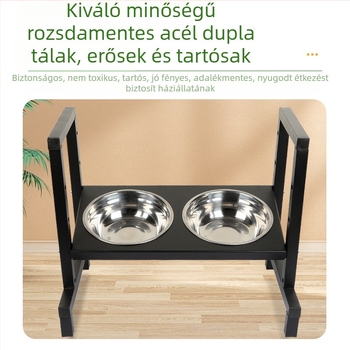 Kényelmes emelt etetőasztal négy szintű dőlésszög szabályozással és rozsdamentes acél dupla tálakkal