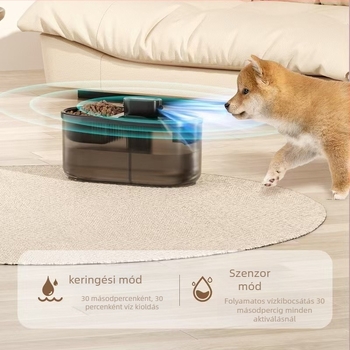 HI CAT macska vízadagoló – ABS anyag, beépített szűrőgyapot, automata ciklus, csendes működés, eredet: Wenzhou