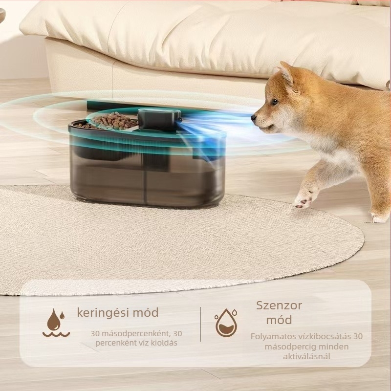 HI CAT macska vízadagoló – ABS anyag, beépített szűrőgyapot, automata ciklus, csendes működés, eredet: Wenzhou