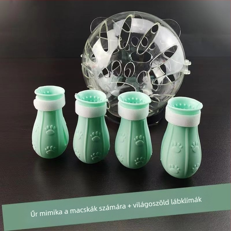 Macska űrkapucni Elizabeth gallérral – anti nyalás, monokróm minta, PET anyag, karikatúra stílus