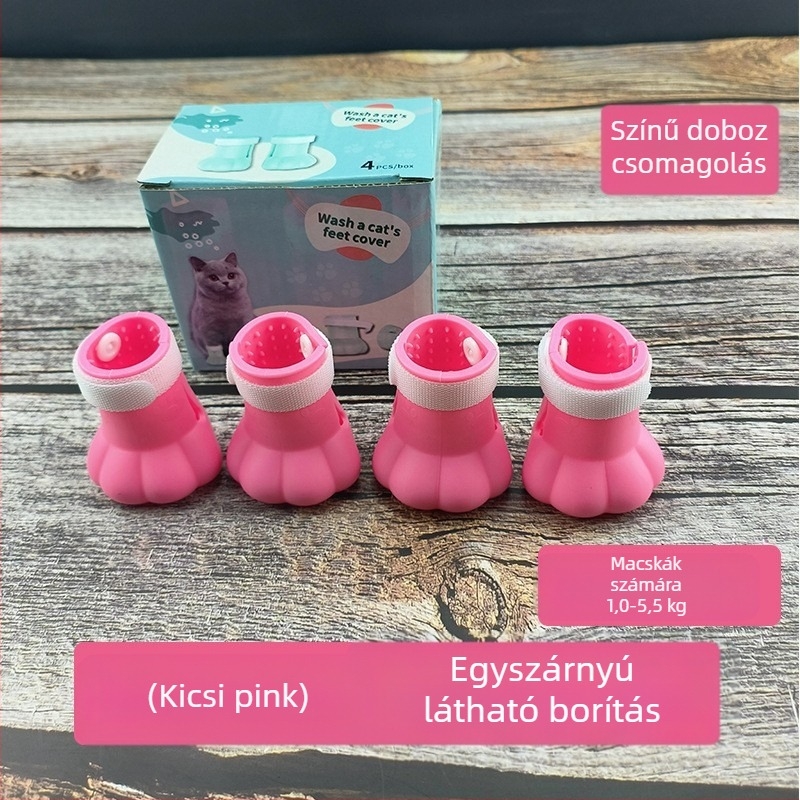 Macska űrkapucni Elizabeth gallérral – anti nyalás, monokróm minta, PET anyag, karikatúra stílus