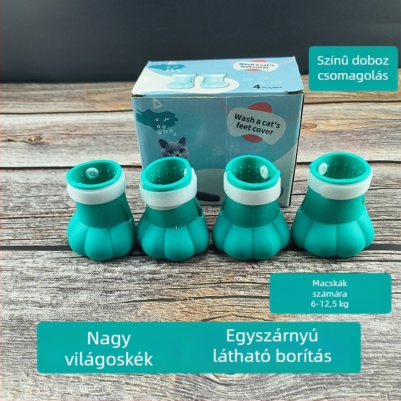 Macska űrkapucni Elizabeth gallérral – anti nyalás, monokróm minta, PET anyag, karikatúra stílus