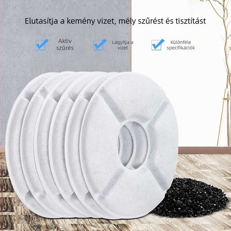 Aktív szén szűrő patron háziállatok itatójához - kerek, univerzális, anyag: PP gyapot, származás: Dongguan