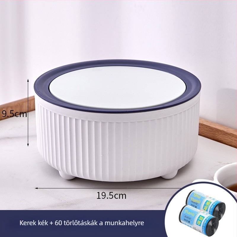 Asztali szemetes – nyomásos fedél, PP anyag, 0,2 kg, Zhejiang eredetű, otthoni használatra