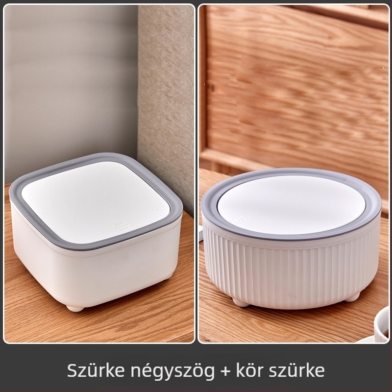 Asztali szemetes – nyomásos fedél, PP anyag, 0,2 kg, Zhejiang eredetű, otthoni használatra