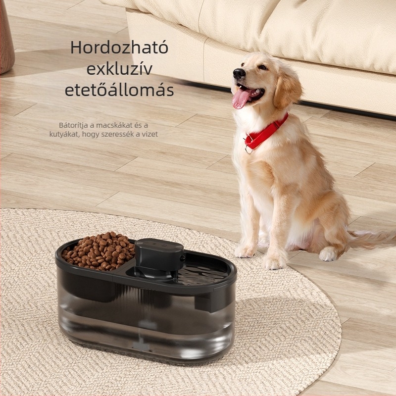 Háziállat ivóvíz- és etető automata – intelligens, minden egyben, ABS műanyag