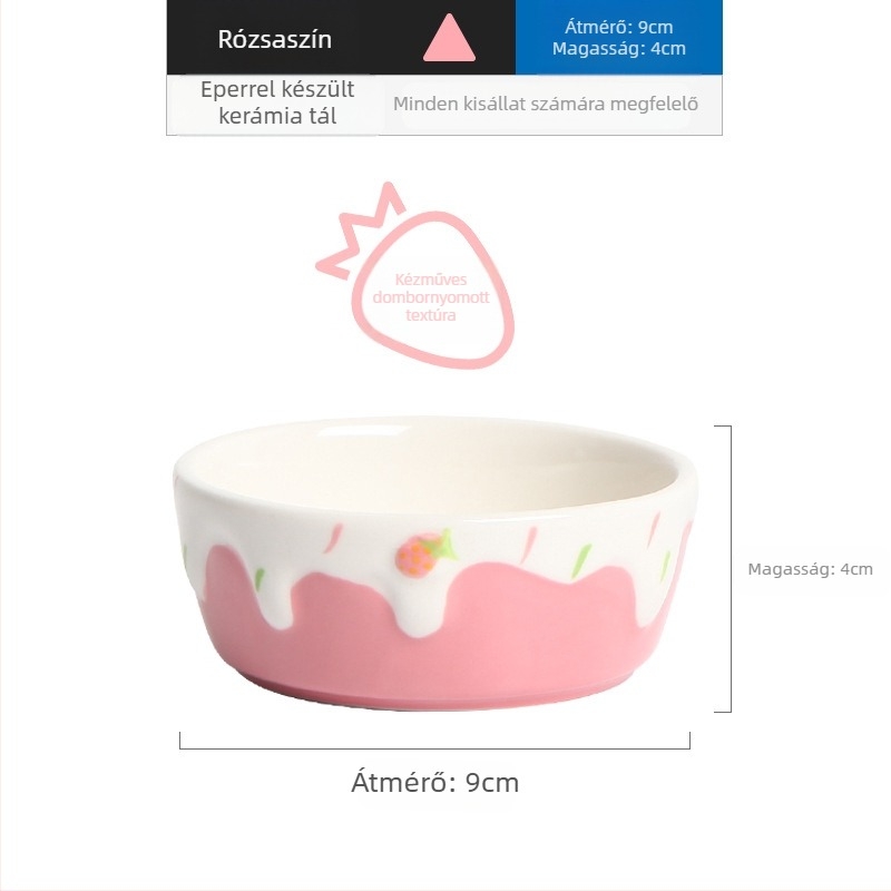 Kerámiából készült hörcsög tál, márka BUCATSTATE, háziállat etetőedény
