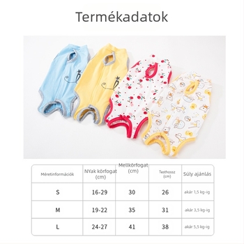 Állati ruházat – macskák számára anti nyalogatás sterilizációs köpeny, vékony anyag, kényelmes stílus
