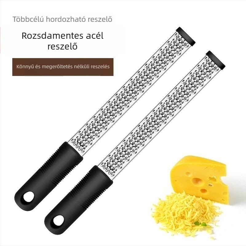 Rozsdamentes acélból készült multifunkciós reszelő gyümölcsökhöz és sajthoz citromhéj reszelővel