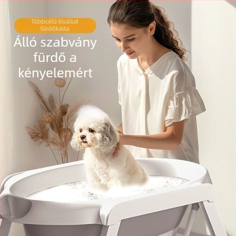 Állatfürdő kiskutyák és macskák számára, TPR anyag, Chi weng márka, nem összehajtható, univerzális használat